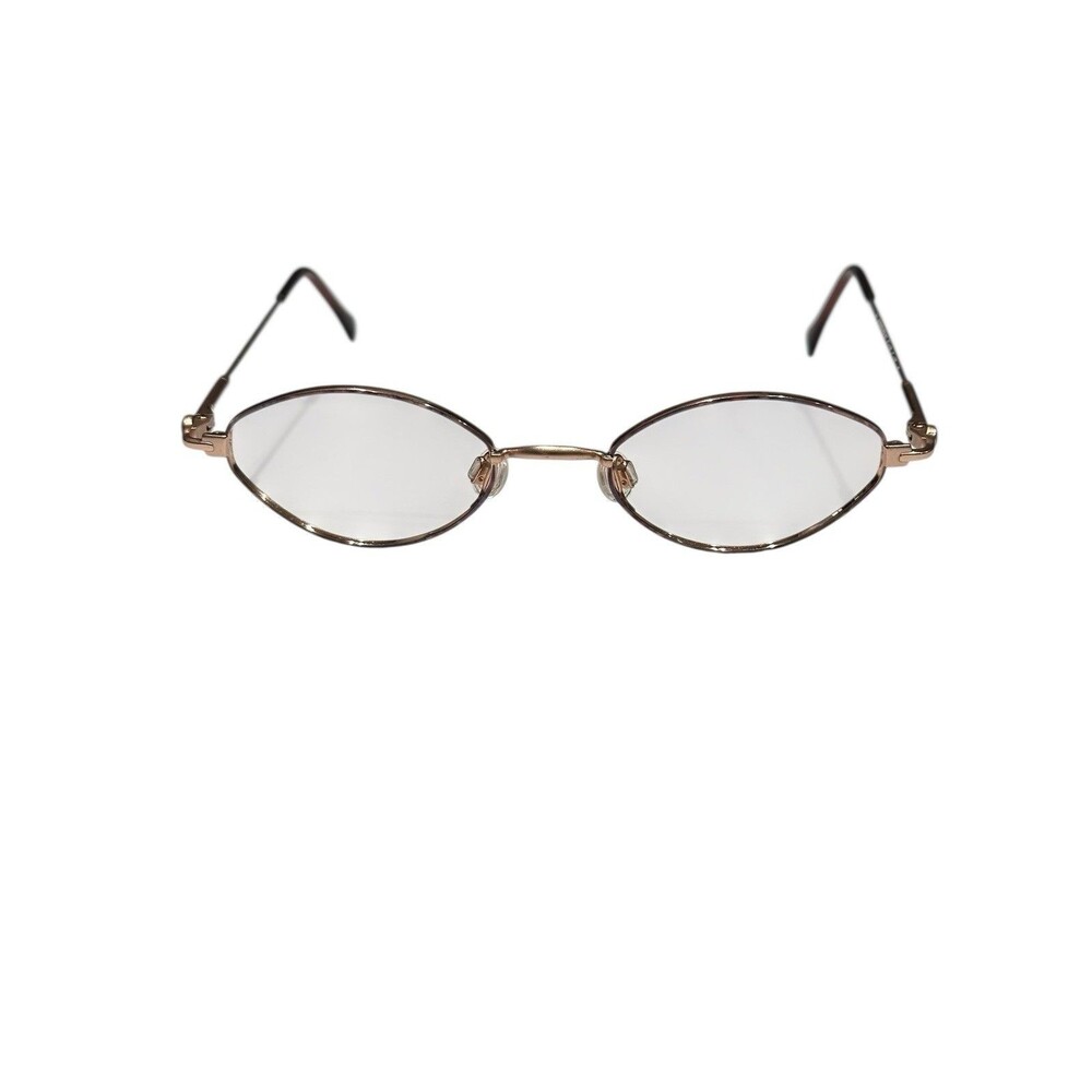 Rodenstock Eyeglasses Frames R4198 F 135 Gold Metal Oval Brown Small